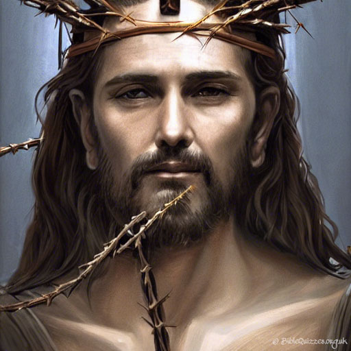 Jesus - Crown of Thorns Art - Bible Trivia Quizzes