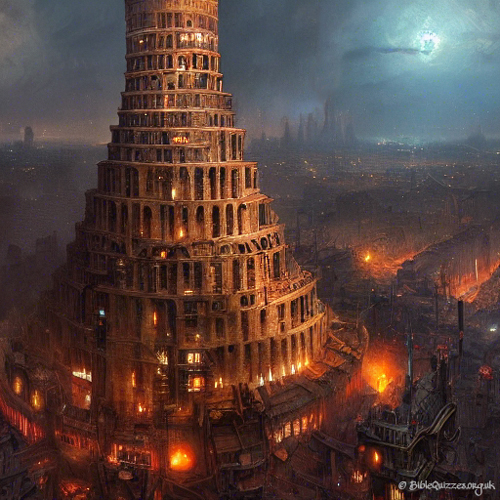 The Tower of Babel Art - Bible Trivia Quizzes